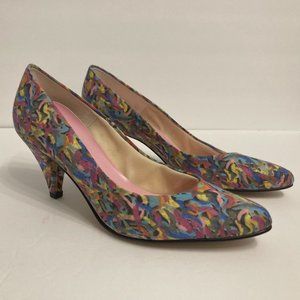 Vintage Colorful Heels Size 9 Funky 80s/90s Lifestride Artsy Unique Barbiecore